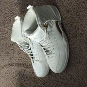 White and Gold Jordan 13 size 12